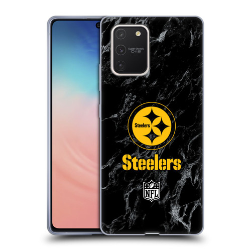 NFL Pittsburgh Steelers Graphics Coloured Marble Soft Gel Case for Samsung Galaxy S10 Lite