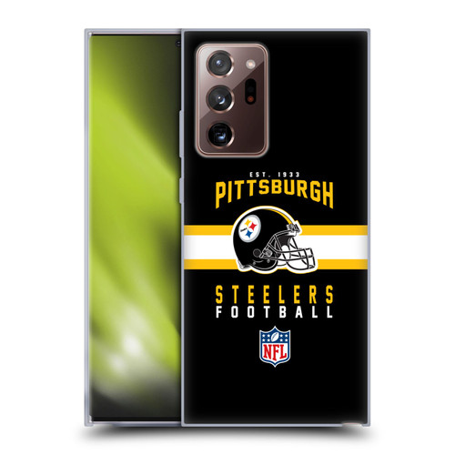 NFL Pittsburgh Steelers Graphics Helmet Typography Soft Gel Case for Samsung Galaxy Note20 Ultra / 5G