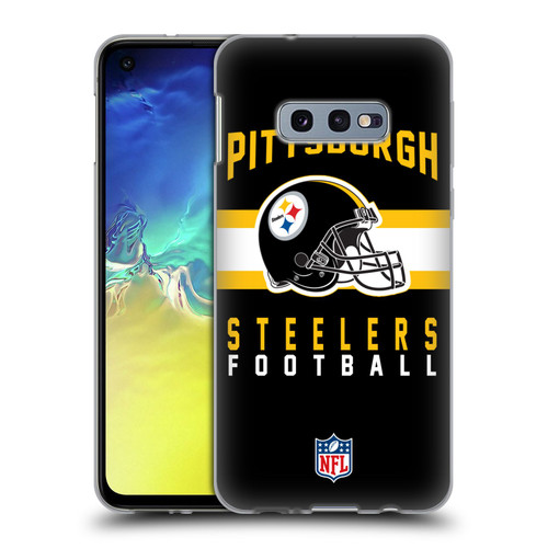 NFL Pittsburgh Steelers Graphics Helmet Typography Soft Gel Case for Samsung Galaxy S10e