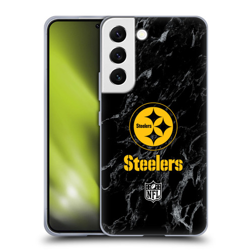 NFL Pittsburgh Steelers Graphics Coloured Marble Soft Gel Case for Samsung Galaxy S22 5G