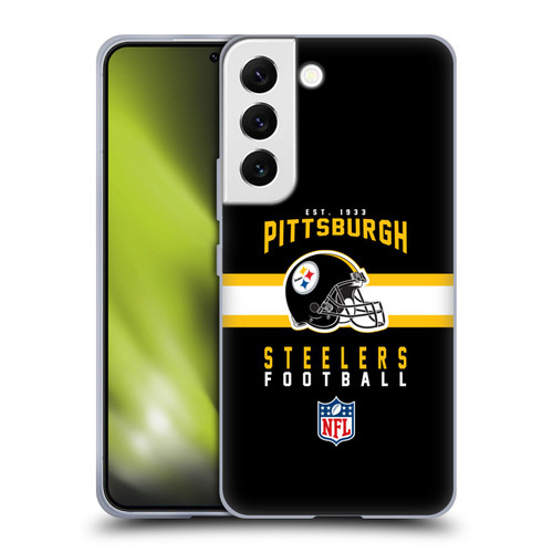 NFL Pittsburgh Steelers Graphics Helmet Typography Soft Gel Case for Samsung Galaxy S22 5G