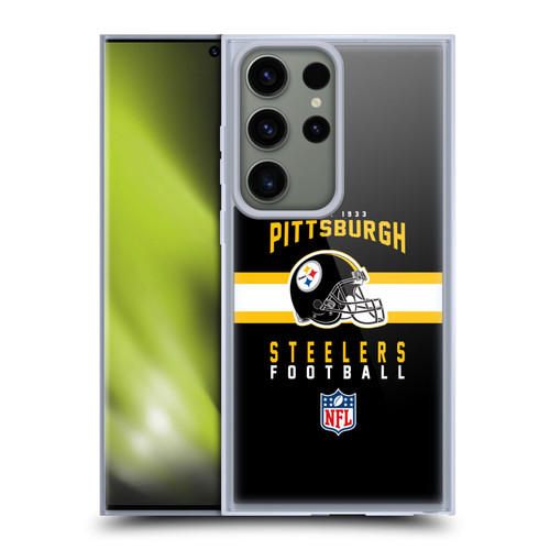 NFL Pittsburgh Steelers Graphics Helmet Typography Soft Gel Case for Samsung Galaxy S23 Ultra 5G