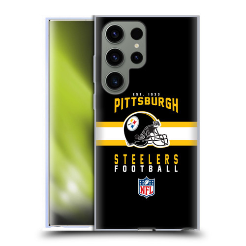 NFL Pittsburgh Steelers Graphics Helmet Typography Soft Gel Case for Samsung Galaxy S23 Ultra 5G