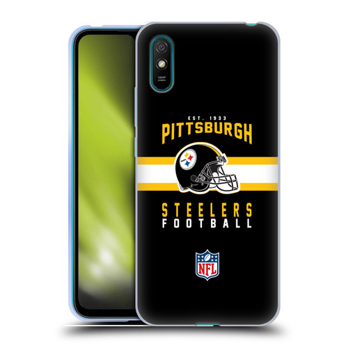 NFL Pittsburgh Steelers Graphics Helmet Typography Soft Gel Case for Xiaomi Redmi 9A / Redmi 9AT