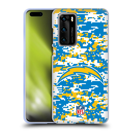 NFL Los Angeles Chargers Graphics Digital Camouflage Soft Gel Case for Huawei P40 5G