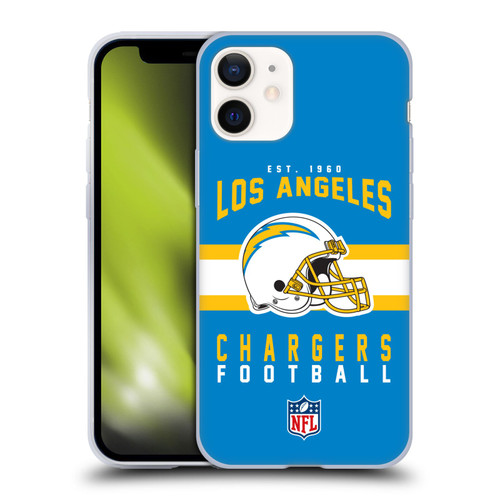 NFL Los Angeles Chargers Graphics Helmet Typography Soft Gel Case for Apple iPhone 12 Mini