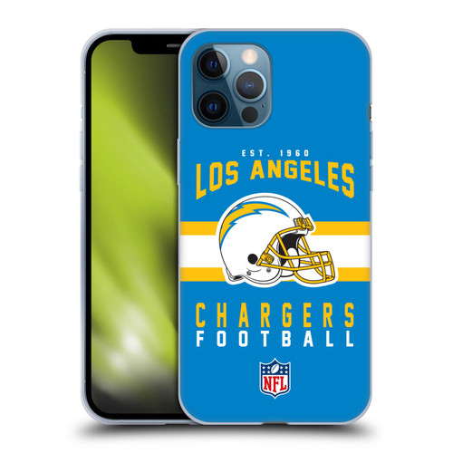 NFL Los Angeles Chargers Graphics Helmet Typography Soft Gel Case for Apple iPhone 12 Pro Max