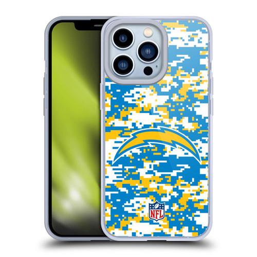 NFL Los Angeles Chargers Graphics Digital Camouflage Soft Gel Case for Apple iPhone 13 Pro