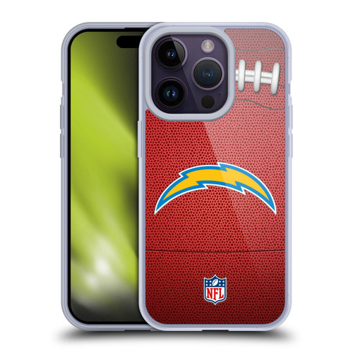 NFL Los Angeles Chargers Graphics Football Soft Gel Case for Apple iPhone 14 Pro