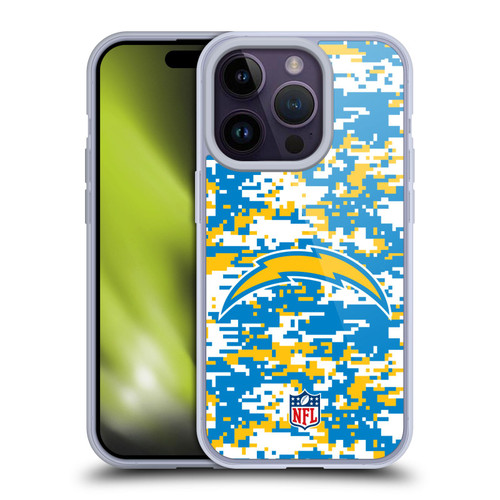 NFL Los Angeles Chargers Graphics Digital Camouflage Soft Gel Case for Apple iPhone 14 Pro
