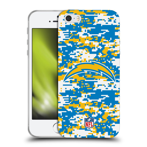 NFL Los Angeles Chargers Graphics Digital Camouflage Soft Gel Case for Apple iPhone 5 / 5s / iPhone SE 2016