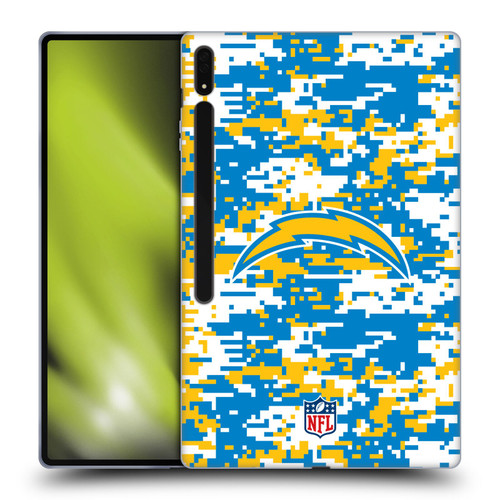 NFL Los Angeles Chargers Graphics Digital Camouflage Soft Gel Case for Samsung Galaxy Tab S8 Ultra