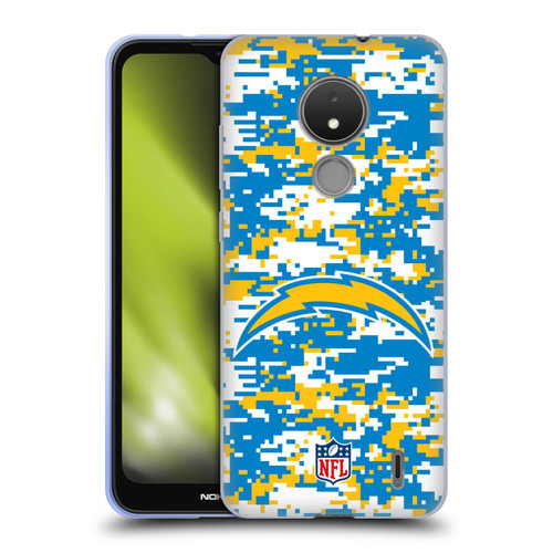 NFL Los Angeles Chargers Graphics Digital Camouflage Soft Gel Case for Nokia C21