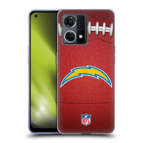 NFL Los Angeles Chargers Graphics Football Soft Gel Case for OPPO Reno8 4G