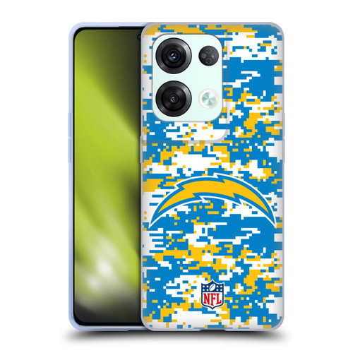NFL Los Angeles Chargers Graphics Digital Camouflage Soft Gel Case for OPPO Reno8 Pro