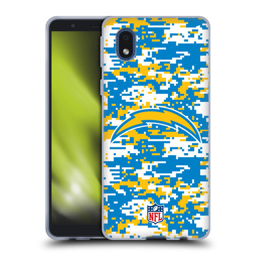 NFL Los Angeles Chargers Graphics Digital Camouflage Soft Gel Case for Samsung Galaxy A01 Core (2020)