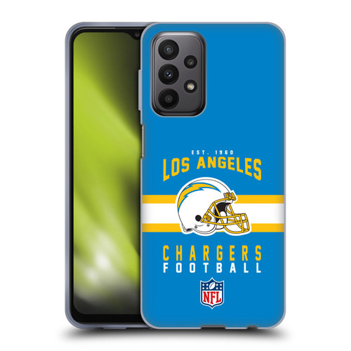 NFL Los Angeles Chargers Graphics Helmet Typography Soft Gel Case for Samsung Galaxy A23 / 5G (2022)