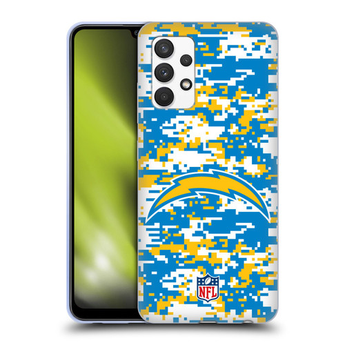 NFL Los Angeles Chargers Graphics Digital Camouflage Soft Gel Case for Samsung Galaxy A32 (2021)