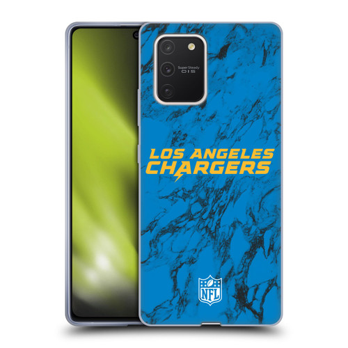 NFL Los Angeles Chargers Graphics Coloured Marble Soft Gel Case for Samsung Galaxy S10 Lite