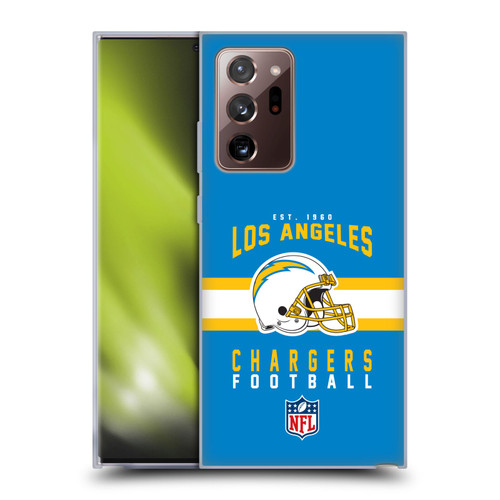 NFL Los Angeles Chargers Graphics Helmet Typography Soft Gel Case for Samsung Galaxy Note20 Ultra / 5G