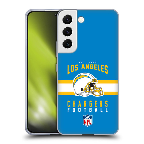 NFL Los Angeles Chargers Graphics Helmet Typography Soft Gel Case for Samsung Galaxy S22 5G