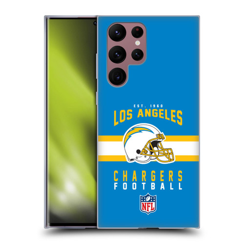 NFL Los Angeles Chargers Graphics Helmet Typography Soft Gel Case for Samsung Galaxy S22 Ultra 5G