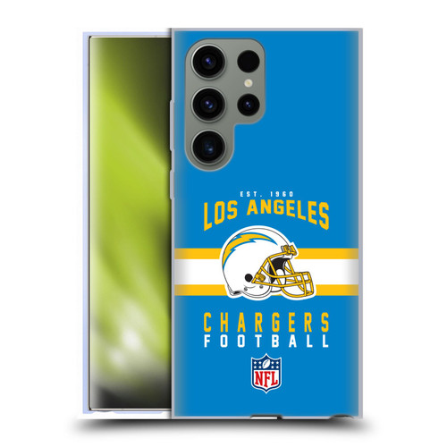 NFL Los Angeles Chargers Graphics Helmet Typography Soft Gel Case for Samsung Galaxy S23 Ultra 5G