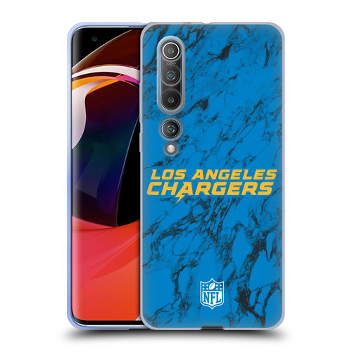NFL Los Angeles Chargers Graphics Coloured Marble Soft Gel Case for Xiaomi Mi 10 5G / Mi 10 Pro 5G