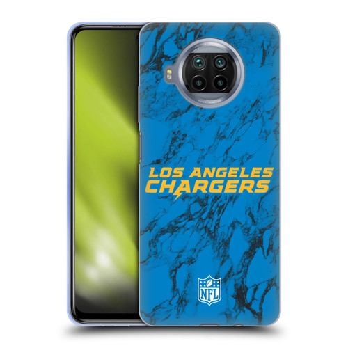 NFL Los Angeles Chargers Graphics Coloured Marble Soft Gel Case for Xiaomi Mi 10T Lite 5G