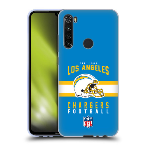 NFL Los Angeles Chargers Graphics Helmet Typography Soft Gel Case for Xiaomi Redmi Note 8T