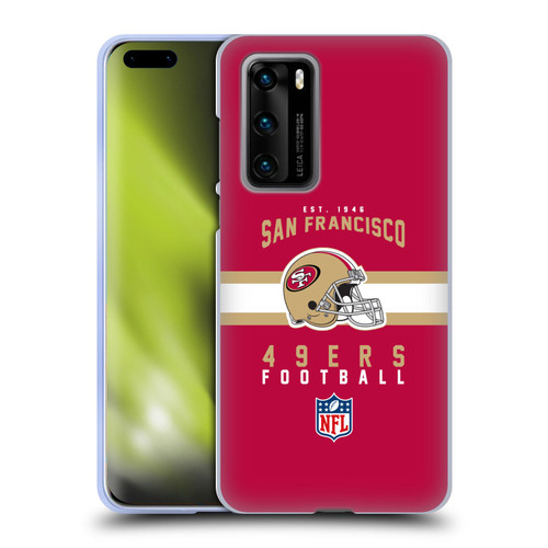 NFL San Francisco 49ers Graphics Helmet Typography Soft Gel Case for Huawei P40 5G