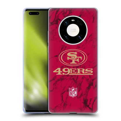 NFL San Francisco 49ers Graphics Coloured Marble Soft Gel Case for Huawei Mate 40 Pro 5G