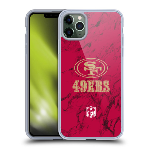 NFL San Francisco 49ers Graphics Coloured Marble Soft Gel Case for Apple iPhone 11 Pro Max