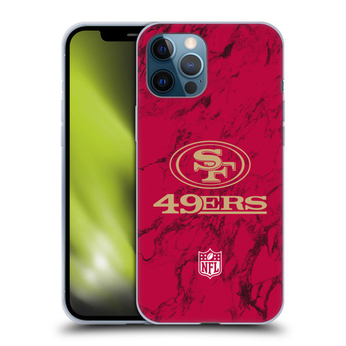 NFL San Francisco 49ers Graphics Coloured Marble Soft Gel Case for Apple iPhone 12 Pro Max