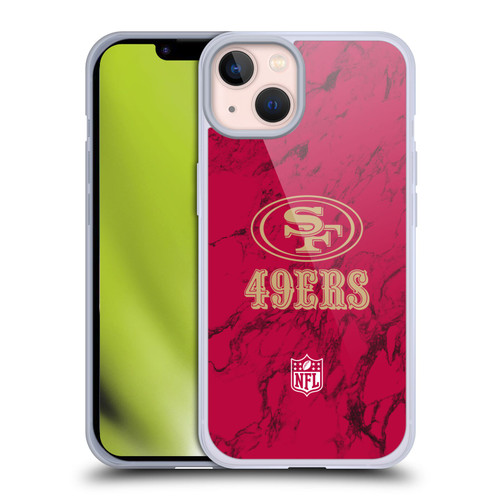 NFL San Francisco 49ers Graphics Coloured Marble Soft Gel Case for Apple iPhone 13 NFL San Francisco 49ers Graphics Coloured Marble Soft Gel Case for Apple iPhone 13