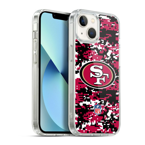 NFL San Francisco 49ers Graphics Digital Camouflage Soft Gel Case for Apple iPhone 13