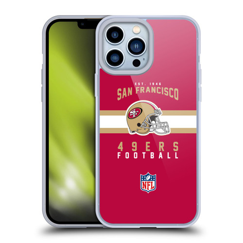 NFL San Francisco 49ers Graphics Helmet Typography Soft Gel Case for Apple iPhone 13 Pro Max