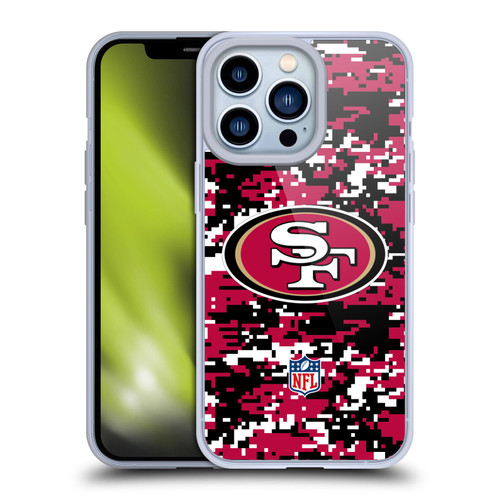 NFL San Francisco 49ers Graphics Digital Camouflage Soft Gel Case for Apple iPhone 13 Pro