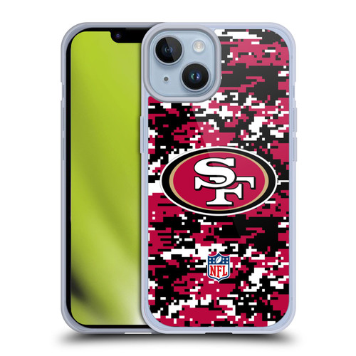 NFL San Francisco 49ers Graphics Digital Camouflage Soft Gel Case for Apple iPhone 14