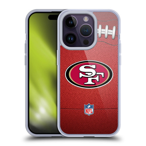NFL San Francisco 49ers Graphics Football Soft Gel Case for Apple iPhone 14 Pro