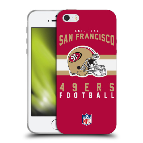 NFL San Francisco 49ers Graphics Helmet Typography Soft Gel Case for Apple iPhone 5 / 5s / iPhone SE 2016