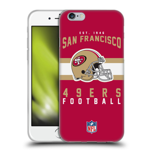NFL San Francisco 49ers Graphics Helmet Typography Soft Gel Case for Apple iPhone 6 / iPhone 6s