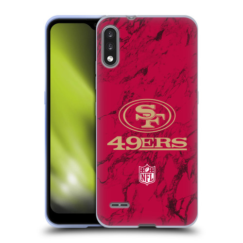NFL San Francisco 49ers Graphics Coloured Marble Soft Gel Case for LG K22