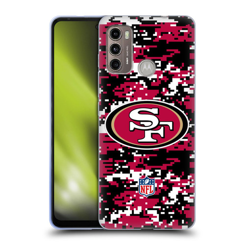 NFL San Francisco 49ers Graphics Digital Camouflage Soft Gel Case for Motorola Moto G60 / Moto G40 Fusion