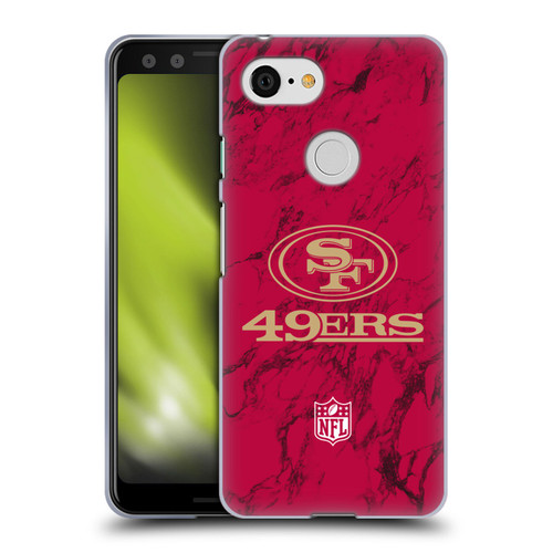 NFL San Francisco 49ers Graphics Coloured Marble Soft Gel Case for Google Pixel 3