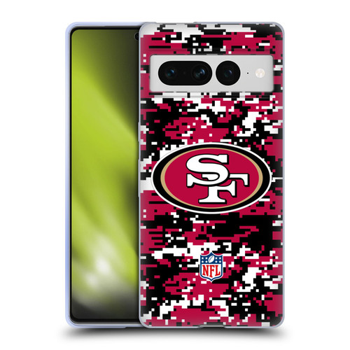 NFL San Francisco 49ers Graphics Digital Camouflage Soft Gel Case for Google Pixel 7 Pro