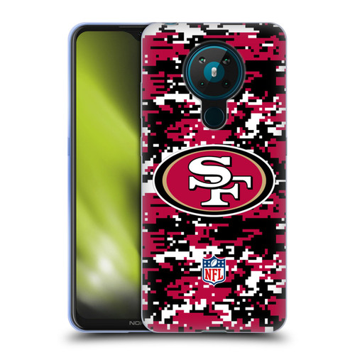 NFL San Francisco 49ers Graphics Digital Camouflage Soft Gel Case for Nokia 5.3