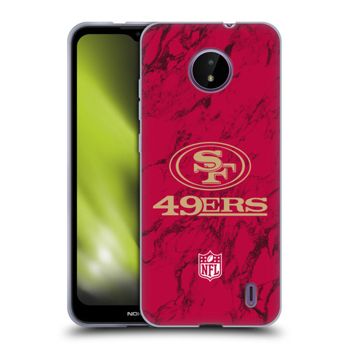 NFL San Francisco 49ers Graphics Coloured Marble Soft Gel Case for Nokia C10 / C20
