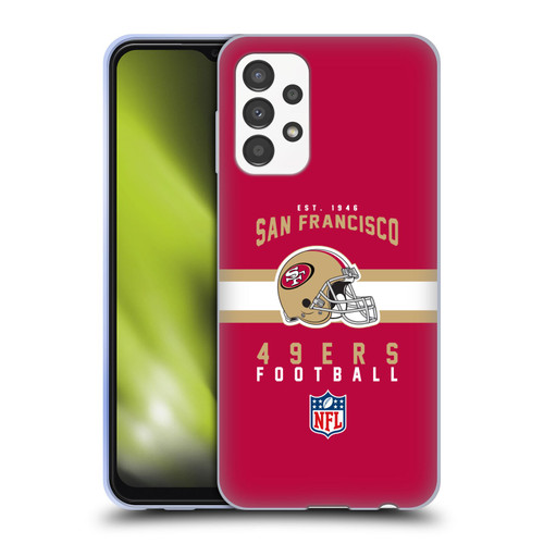 NFL San Francisco 49ers Graphics Helmet Typography Soft Gel Case for Samsung Galaxy A13 (2022)