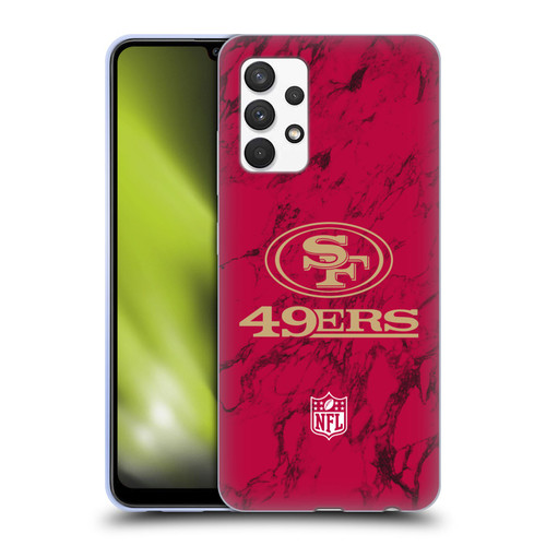 NFL San Francisco 49ers Graphics Coloured Marble Soft Gel Case for Samsung Galaxy A32 (2021)